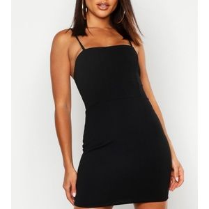 Ribbed square neck mini